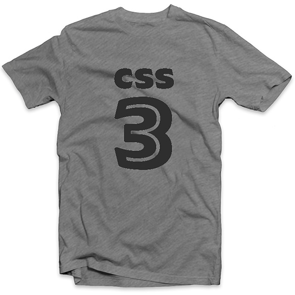 CSS3 Shirt, Gray