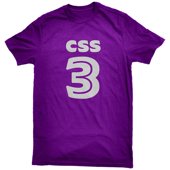 CSS3 Shirt, Purple