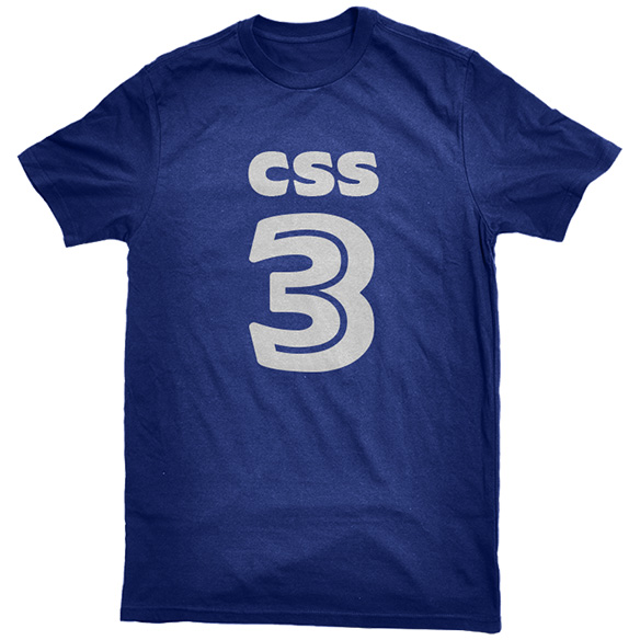 CSS3 Shirt, Blue